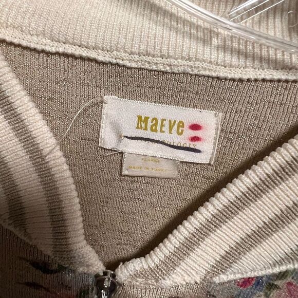 Maeve x Anthropologie Printed Floral Lurex Knit Bomber Jacket - Picture 8 of 8